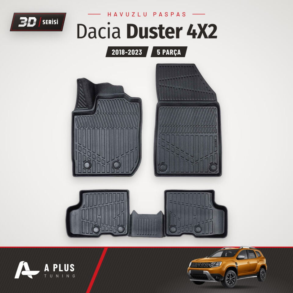 Dacia Duster 4X2 3D Havuzlu Paspas 2018-2023