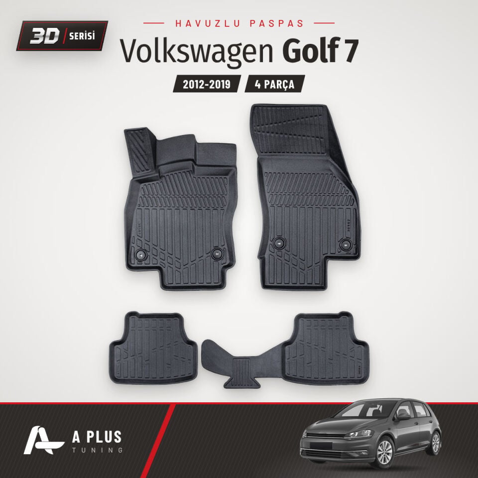 VW Golf 7 3D Havuzlu Paspas 2012-2019