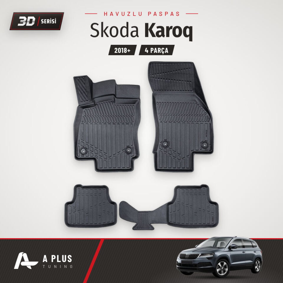 Skoda Karoq 3D Havuzlu Paspas 2018+