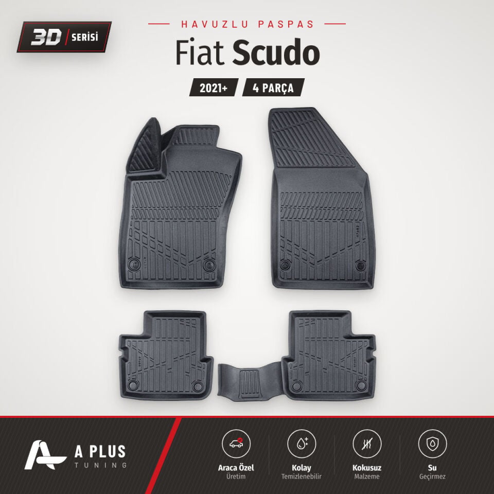 Fiat Scudo 3D Havuzlu Paspas 2021+