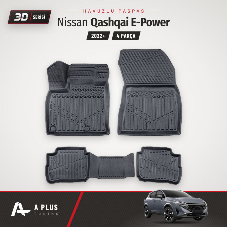 Nissan Qashqai E-Power 3D Havuzlu Paspas 2022+