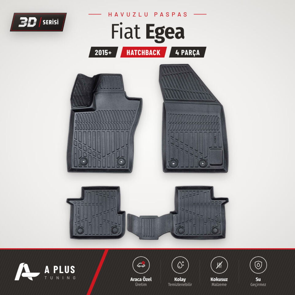 Fiat Egea Hatchback 3D Havuzlu Paspas 2015+