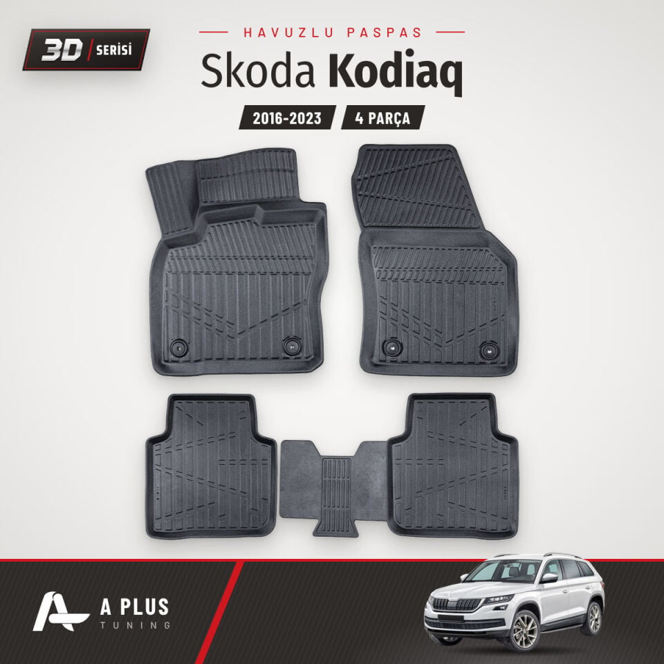 Skoda Kodiaq 3D Havuzlu Paspas 2016-2023