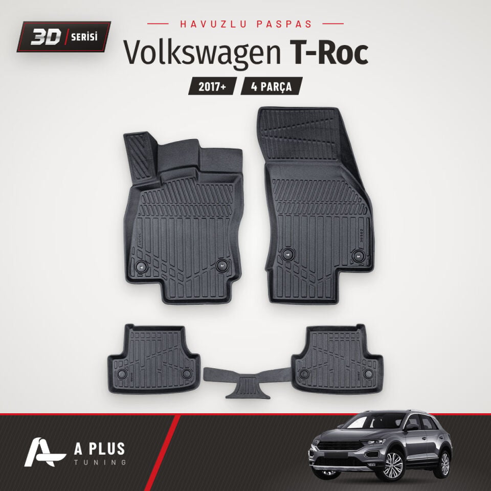 VW T-Roc 3D Havuzlu Paspas 2017+