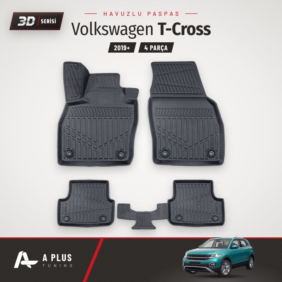 VW T-Cross 3D Havuzlu Paspas 2019+