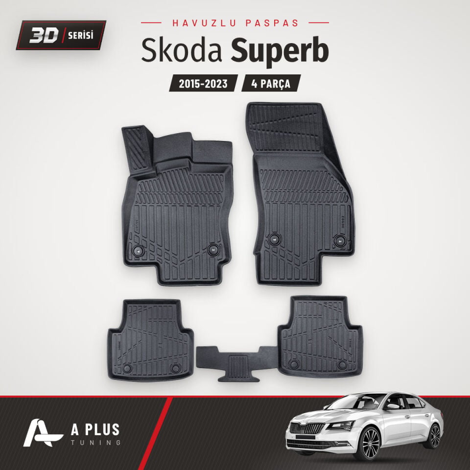 Skoda Superb 3D Havuzlu Paspas 2015-2023