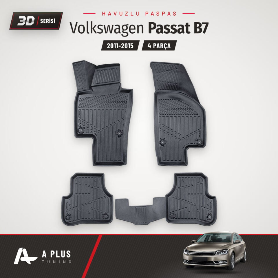 VW Passat B7 3D Havuzlu Paspas 2011-2015