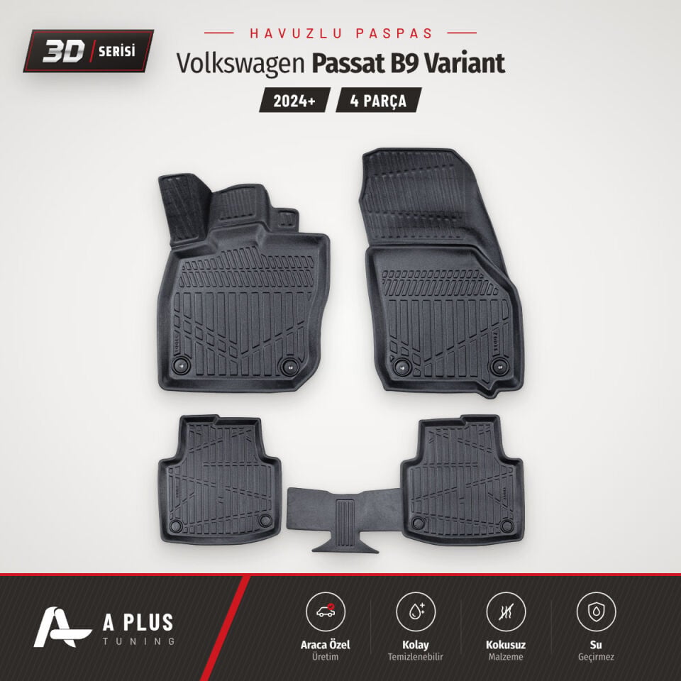 VW Passat B9 Variant 3D Havuzlu Paspas 2024+