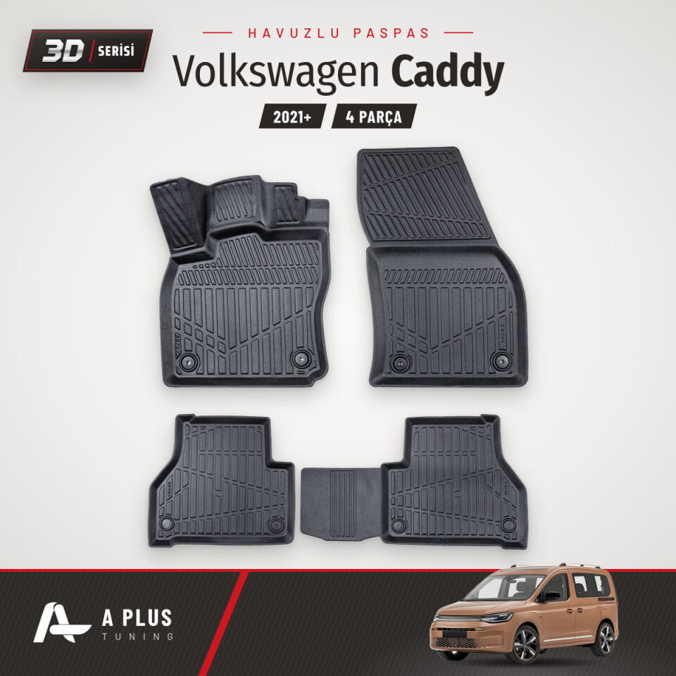 VW Caddy 3D Havuzlu Paspas 2021+