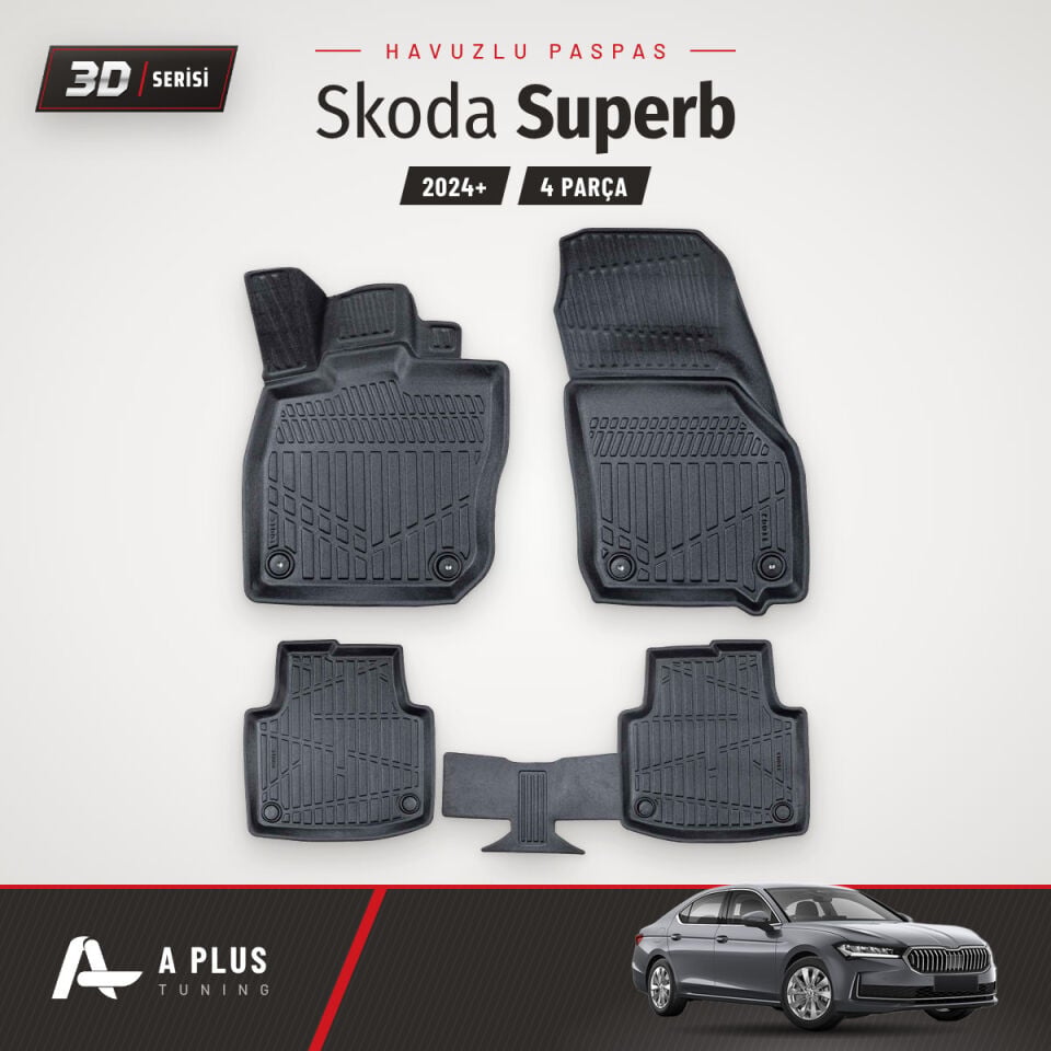 Skoda Superb 3D Havuzlu Paspas 2024+
