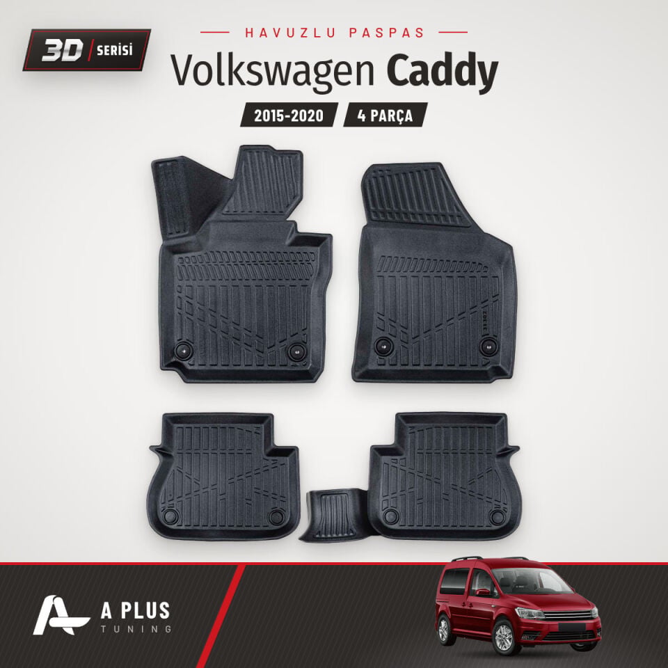 VW Caddy 3D Havuzlu Paspas 2015-2020