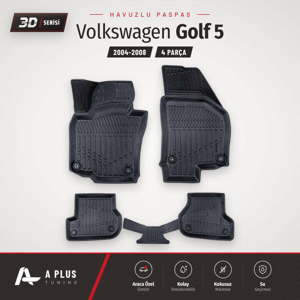 VW Golf 5 3D Havuzlu Paspas 2004-2008