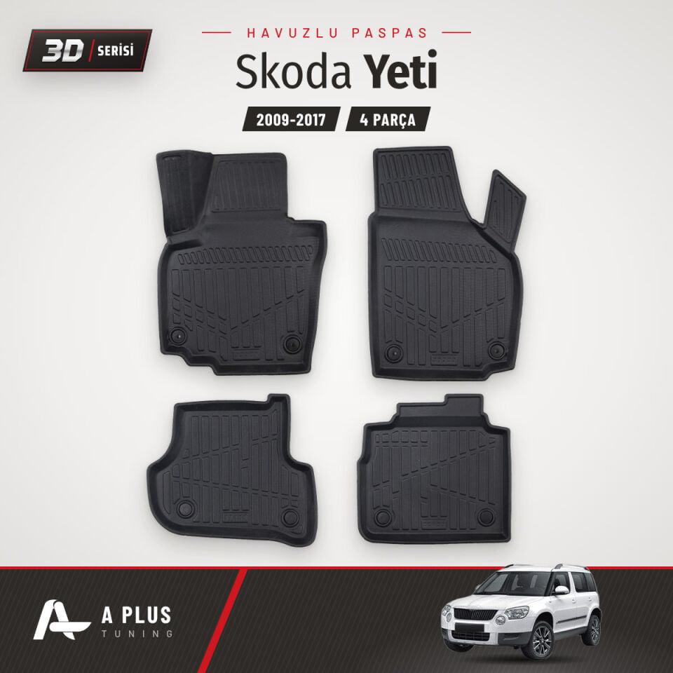 Skoda Yeti 3D Havuzlu Paspas 2009-2017