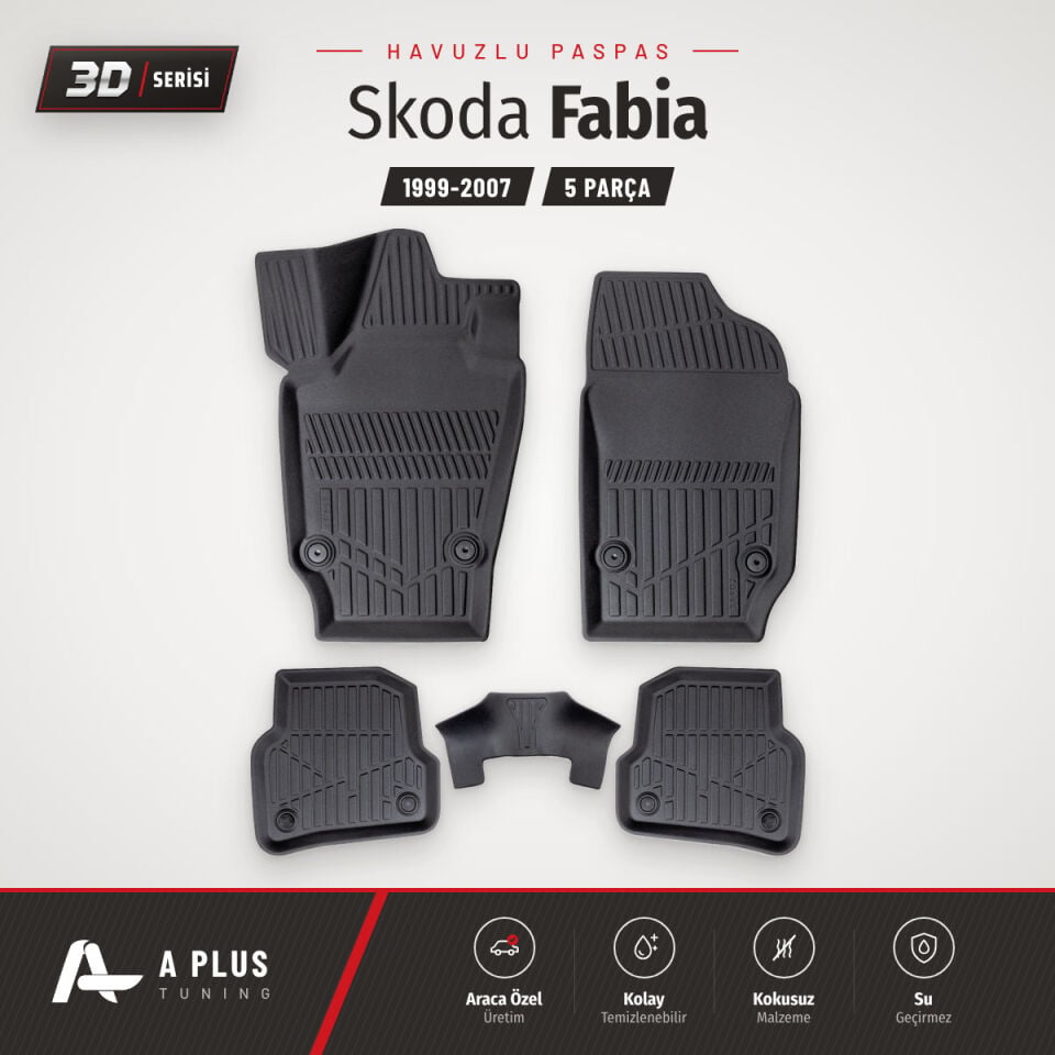 Skoda Fabia 3D Havuzlu Paspas 1999-2007