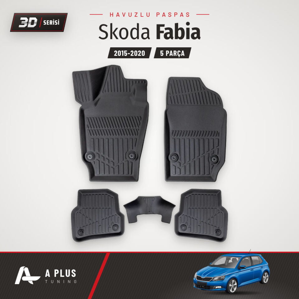 Skoda Fabia 3D Havuzlu Paspas 2015-2020