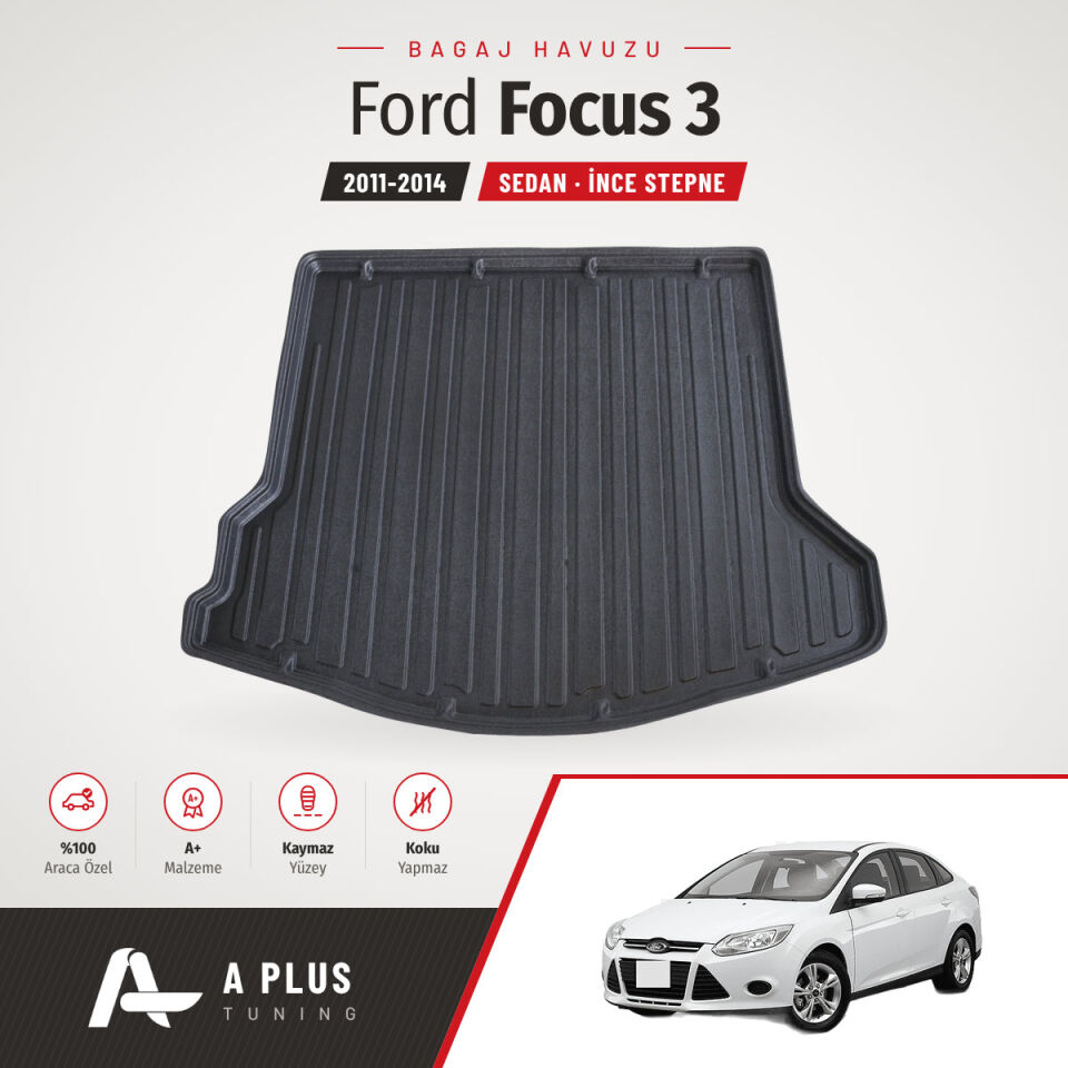 2011-2014 Ford Focus 3 Sedan İnce Stepne Bagaj Havuzu