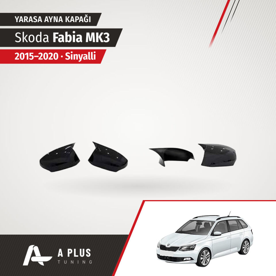 2015-2020 Skoda Fabia MK3 Yarasa Ayna Kapağı Sinyalli