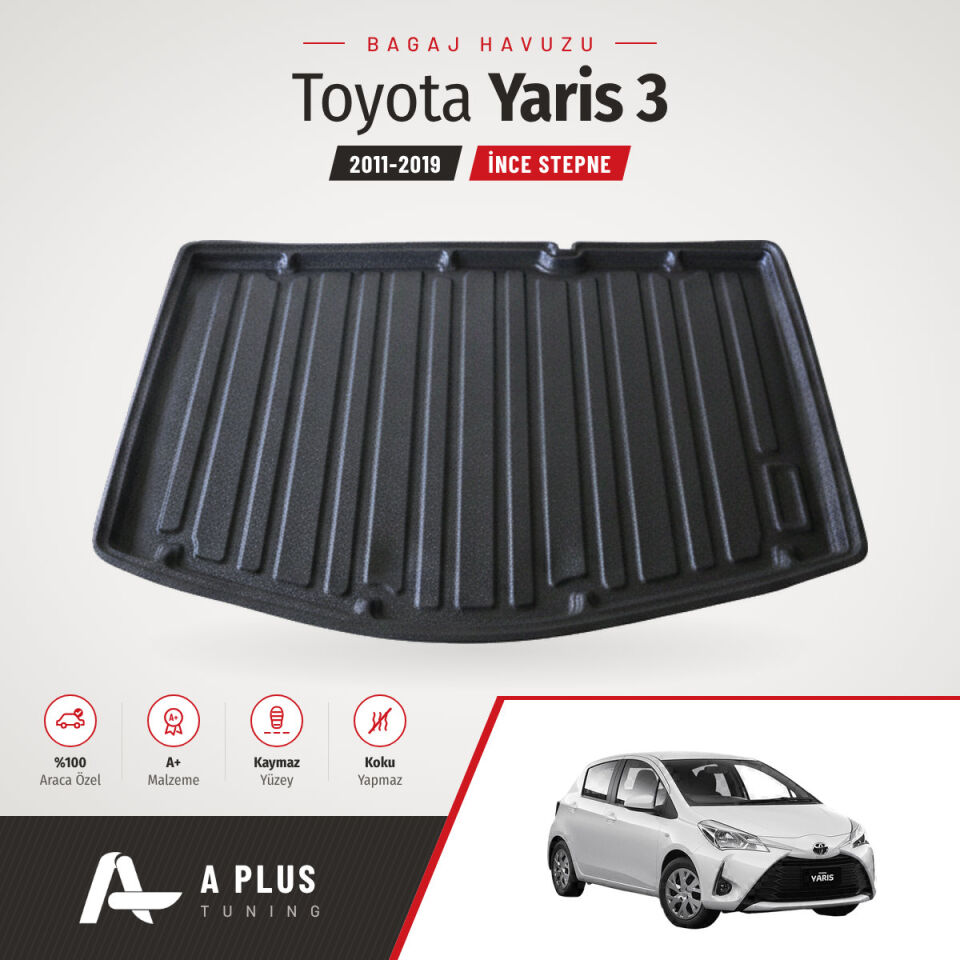 2011-2019 Toyota Yaris 3 İnce Stepne Bagaj Havuzu
