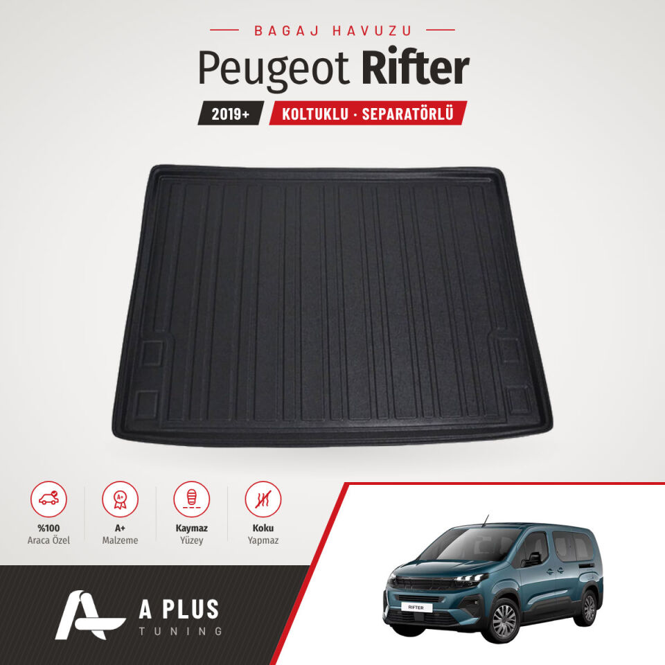 2019+ Peugeot Rifter Koltuklu Bagaj Havuzu Separatörlü