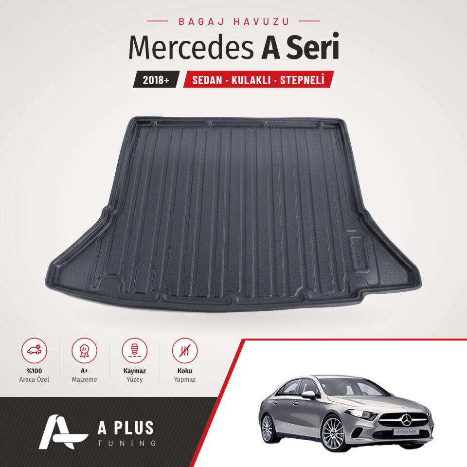 2018+ Mercedes A Seri Sedan Kulaklı Stepneli Bagaj Havuzu